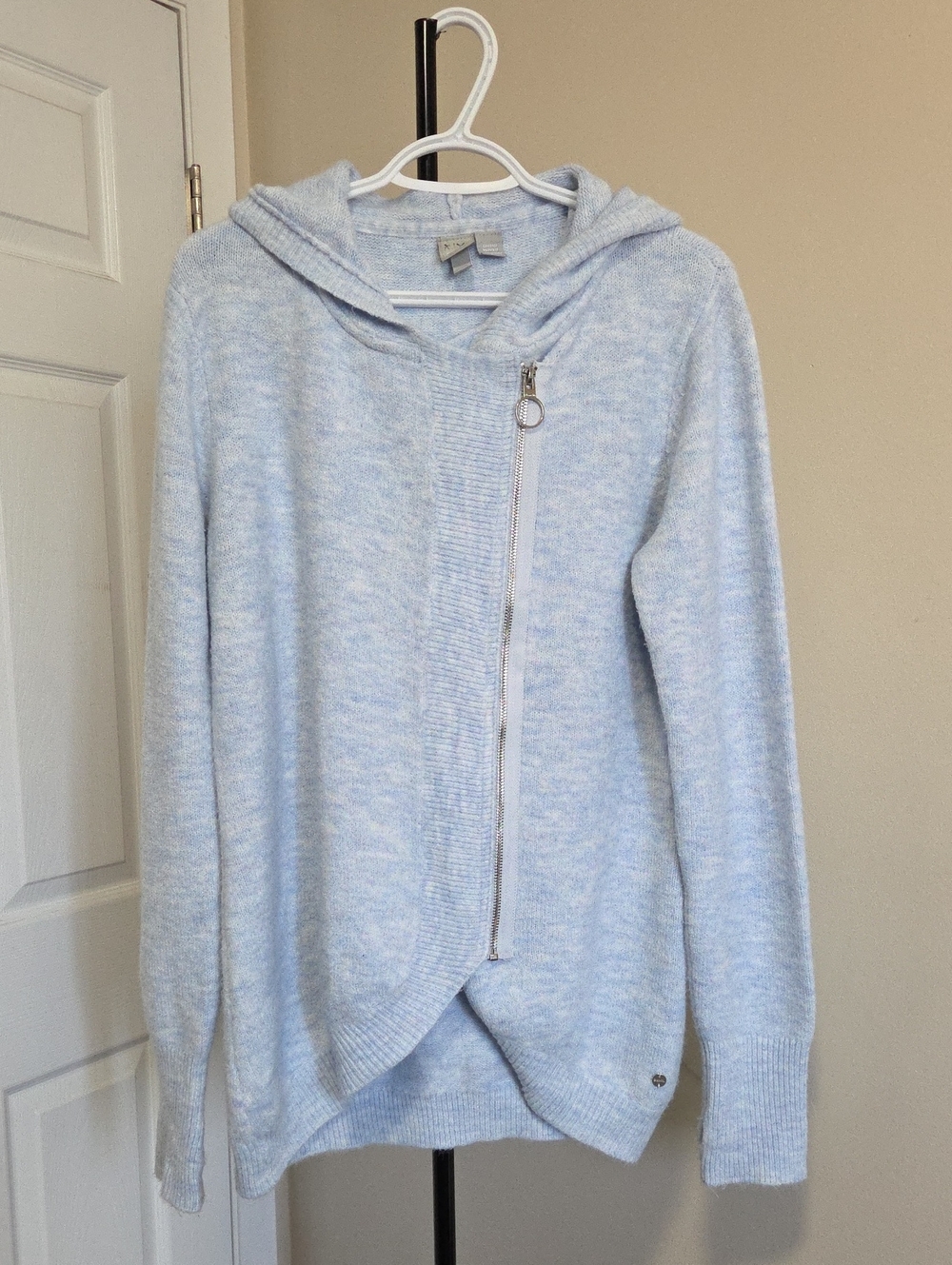 Bench Light Blue Hooded Zip-Front Cardigan